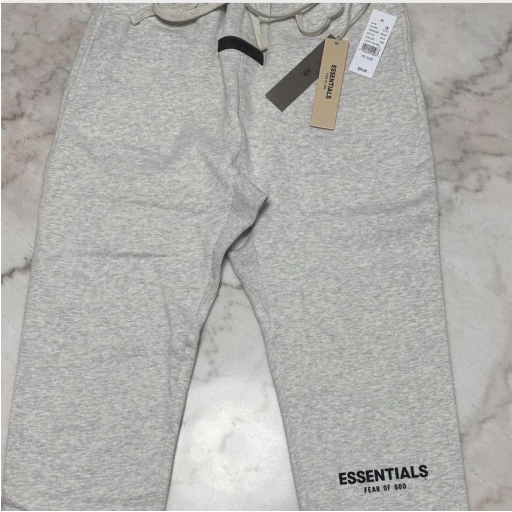 New fear of god essentials “light oatmeal” sweatpants size XS